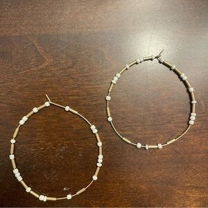 Beaded hoop earrings